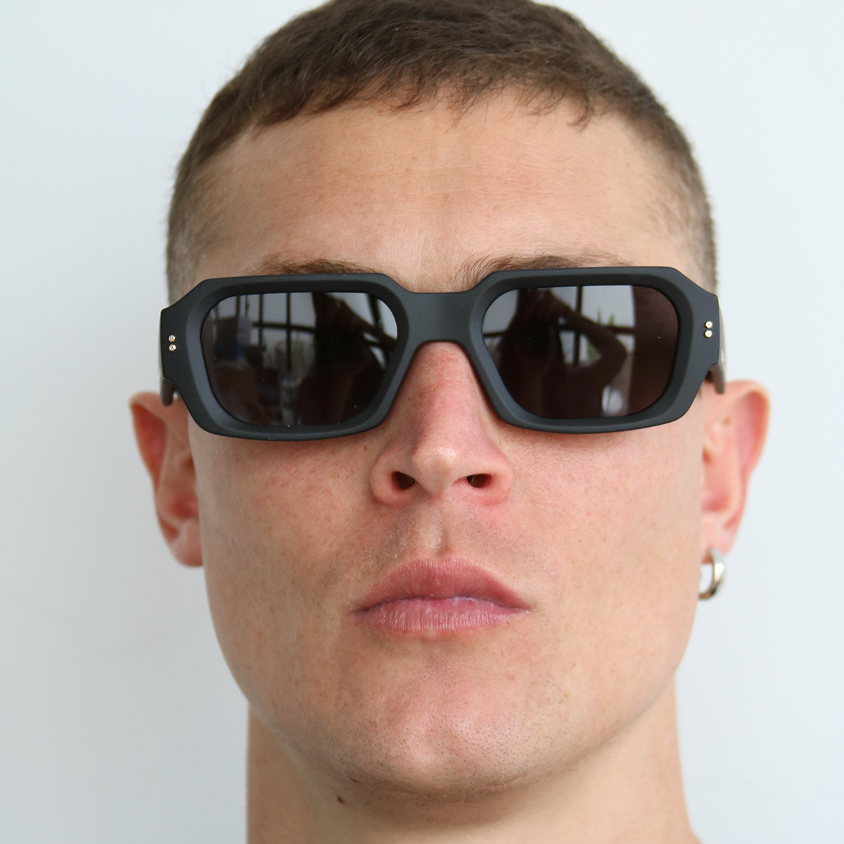 Óculos de sol Bronx - Preto Fosco - Lente Polarizada Cinza