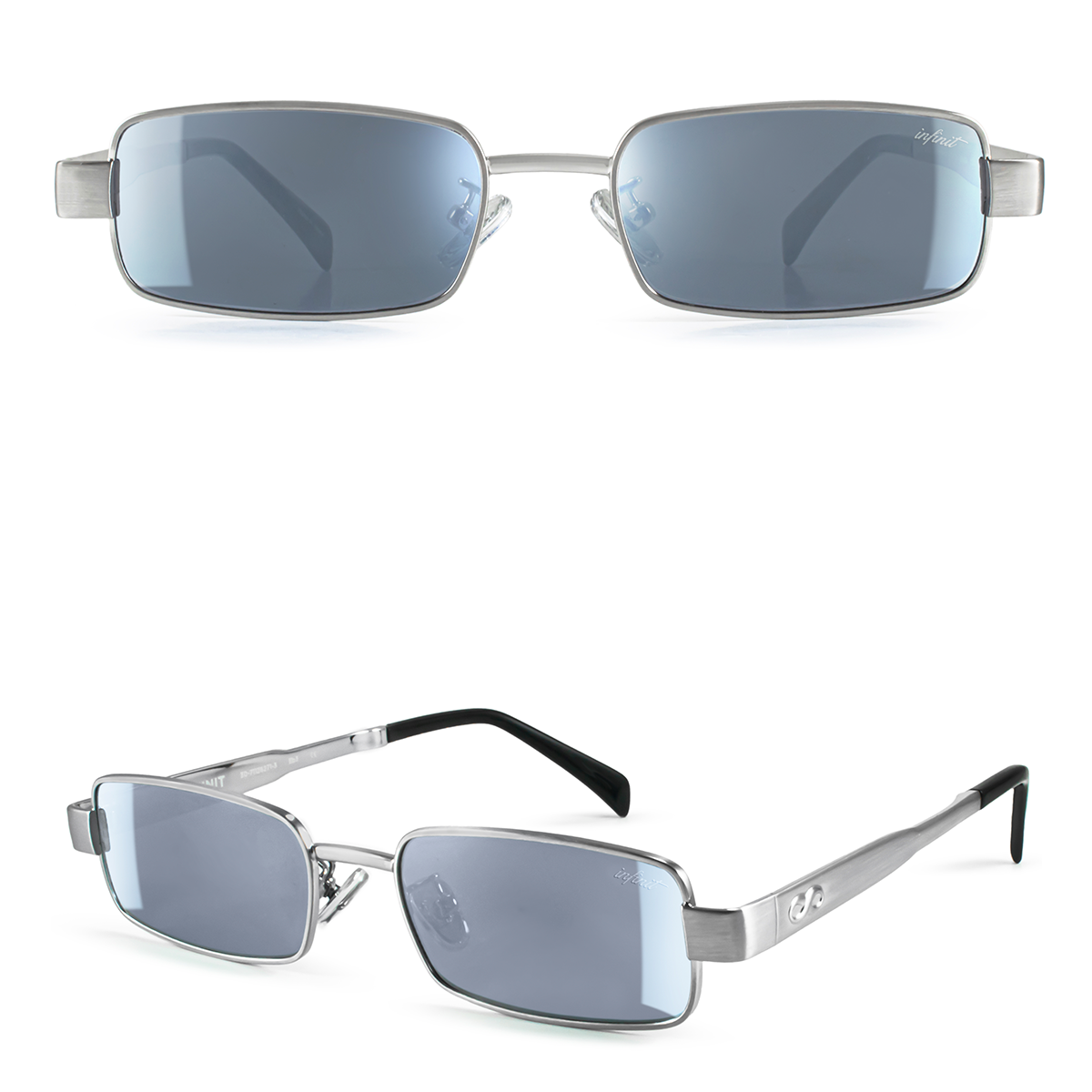 ÓCULOS DE SOL Honshu - Prata - Lente Espelho de Fumaça