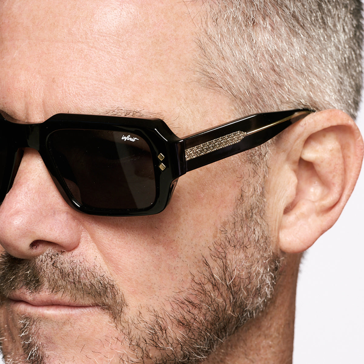 ÓCULOS DE SOL Houston - Preto Brilhante - Lente Cinza