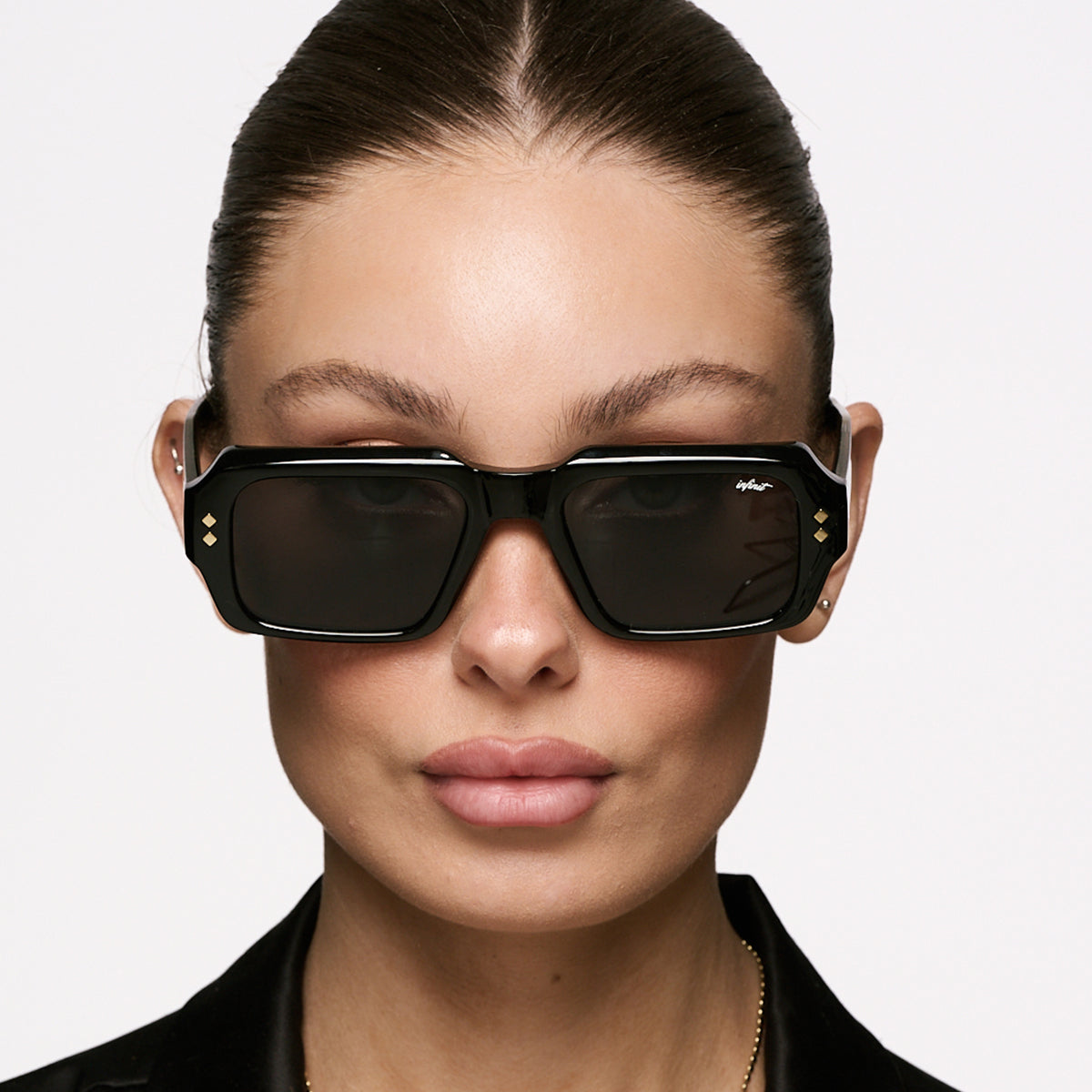 ÓCULOS DE SOL Houston - Preto Brilhante - Lente Cinza