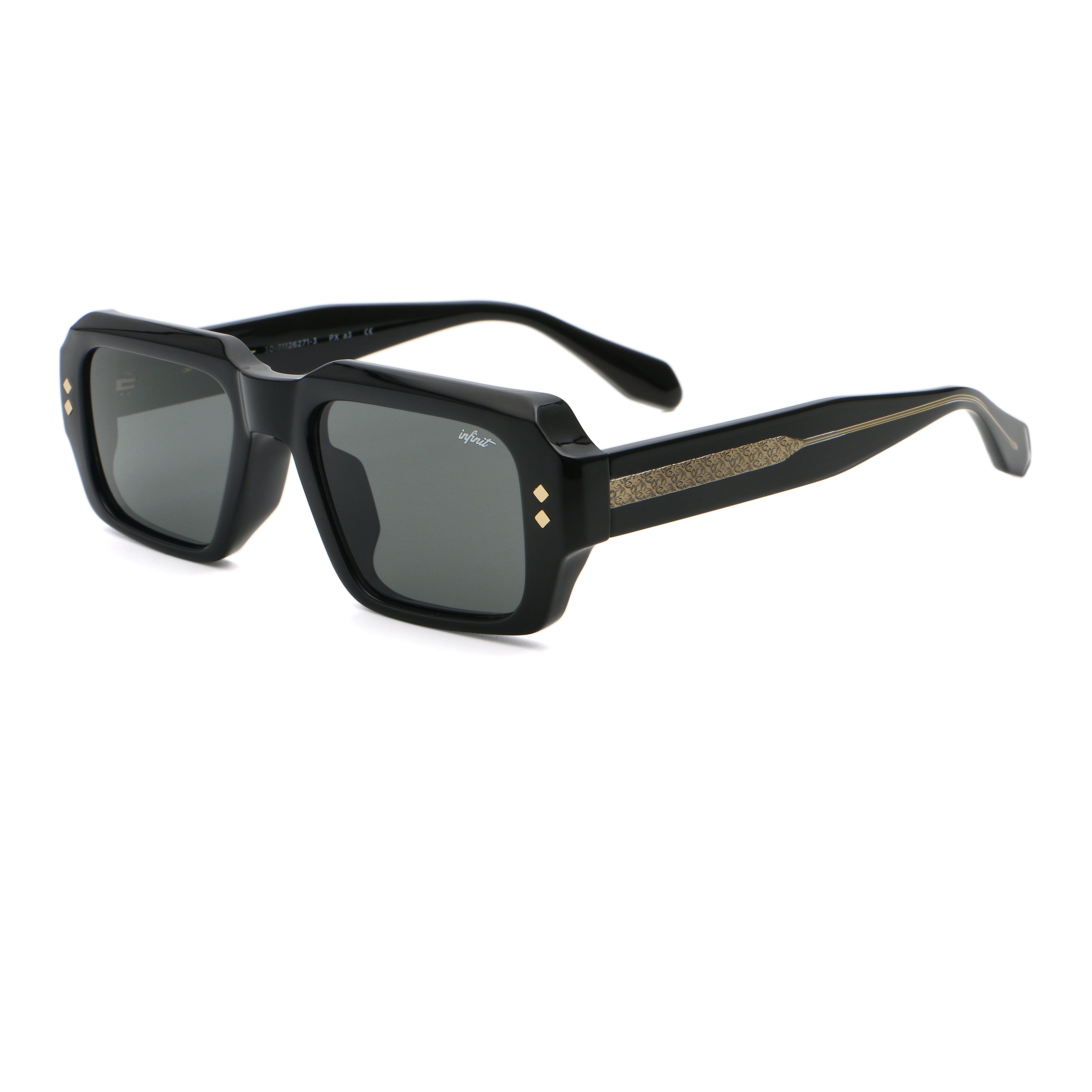 ÓCULOS DE SOL Houston - Preto Brilhante - Lente Cinza