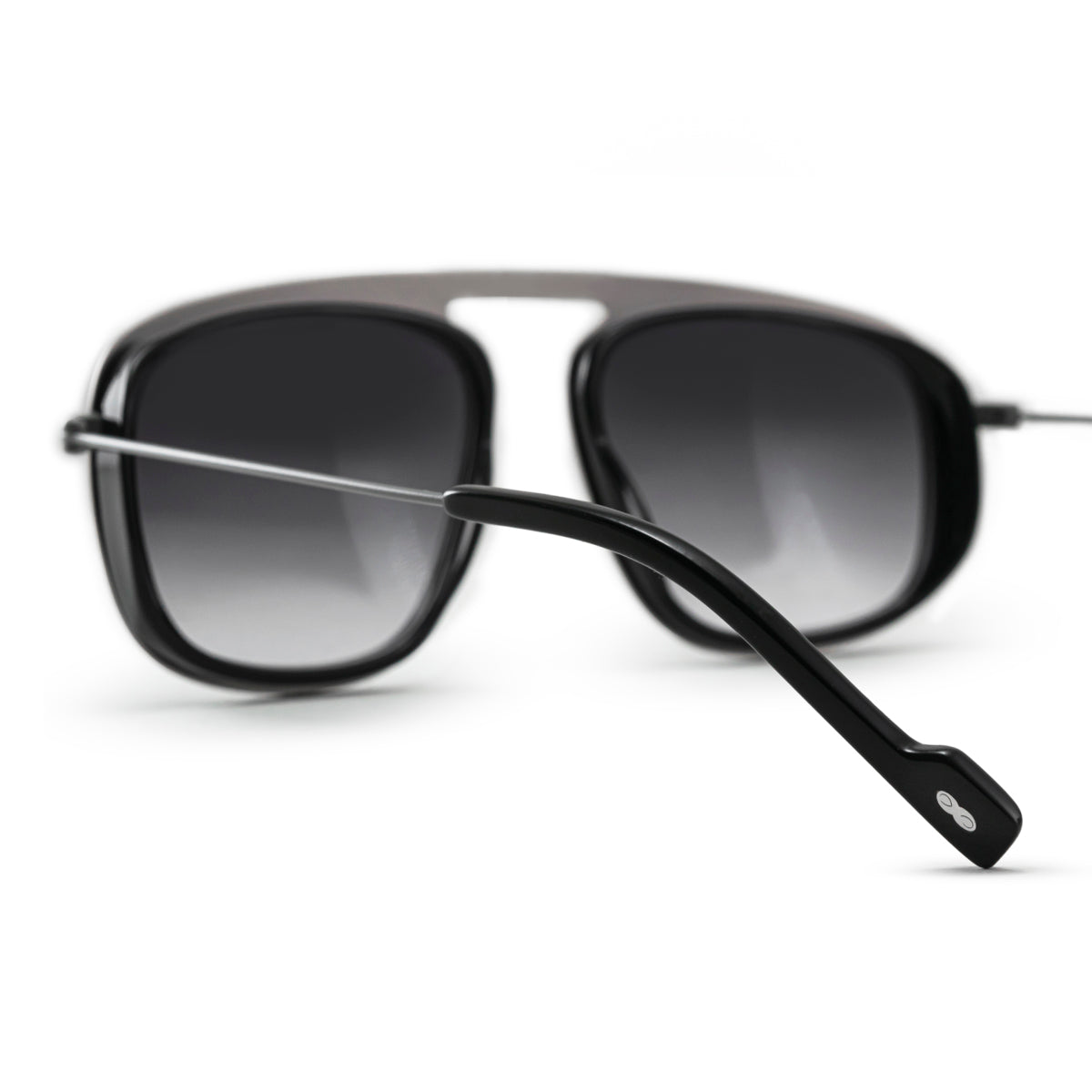 ÓCULOS DE SOL Imola - Luxury Series - Preto Brilhante - Lente degradada cinza