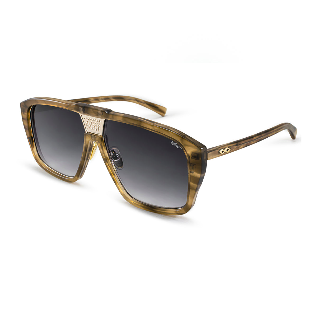 ÓCULOS DE SOL Interlagos - Luxury Series - Havana - Lente Degradada Cinza