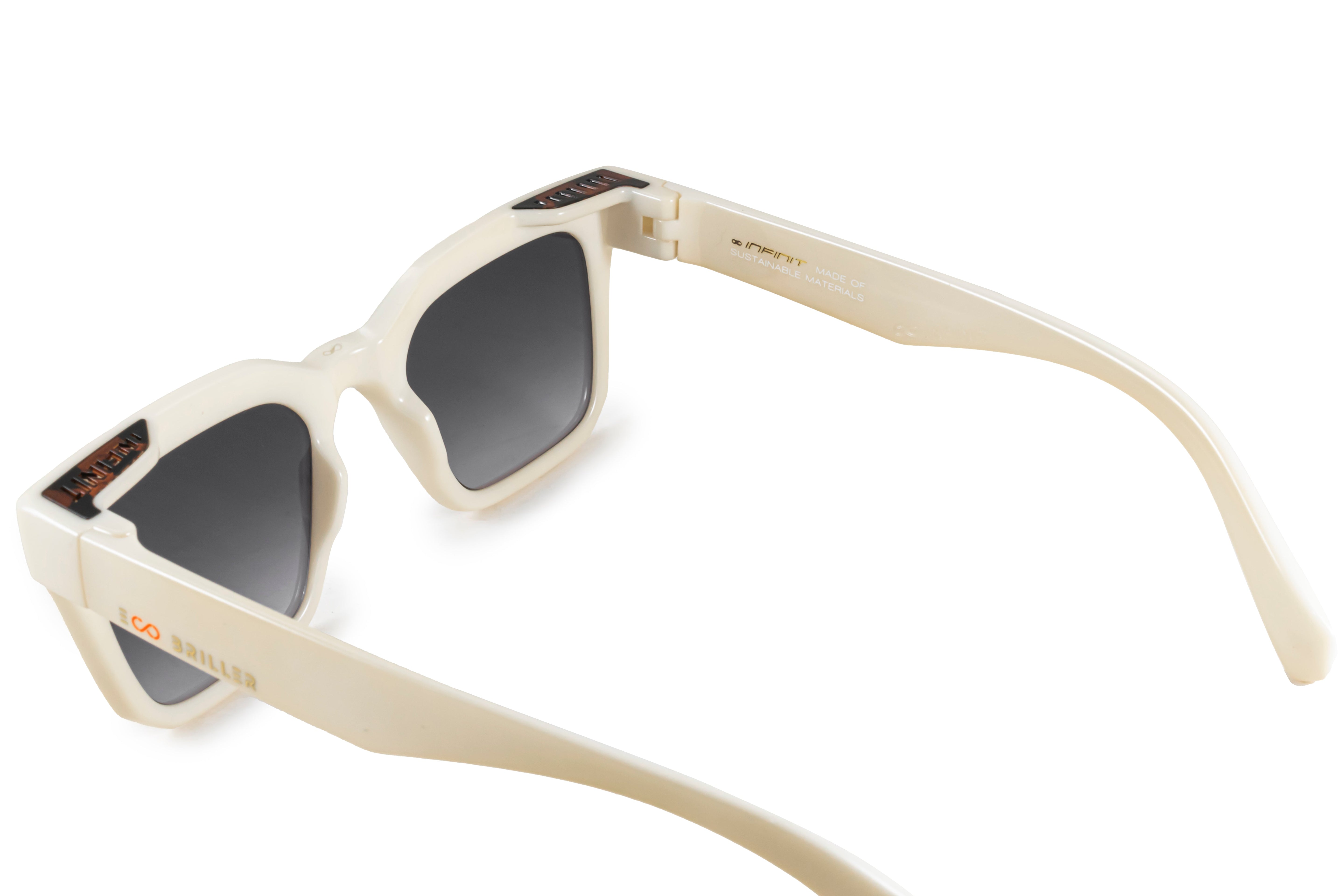 ÓCULOS DE SOL Jacobs Eco Briller - Bone - Lente degradada de fumaça