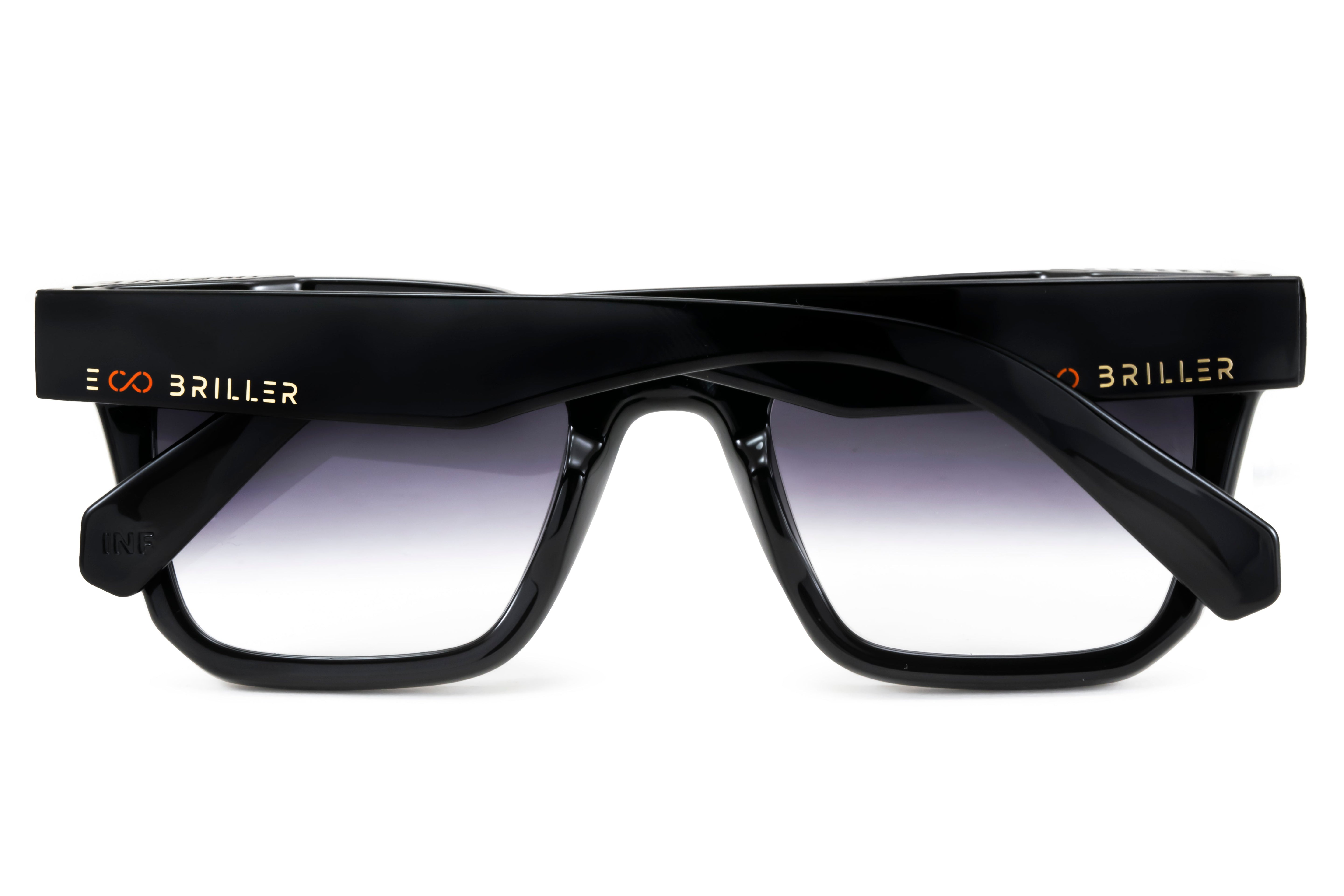 ÓCULOS DE SOL Jacobs Eco Briller - Preto Brilhante - Lente Horizonte