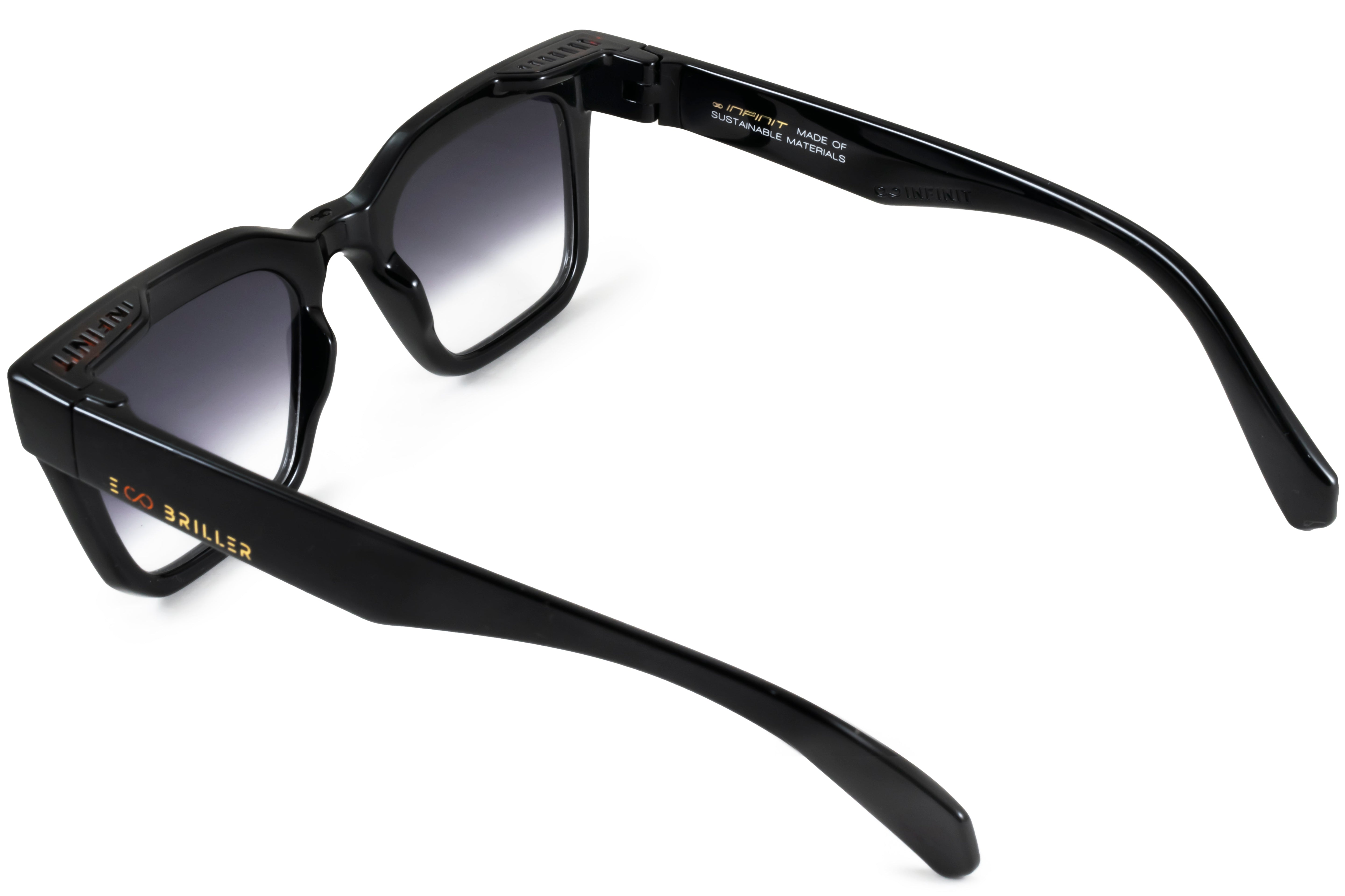 ÓCULOS DE SOL Jacobs Eco Briller - Preto Brilhante - Lente Horizonte
