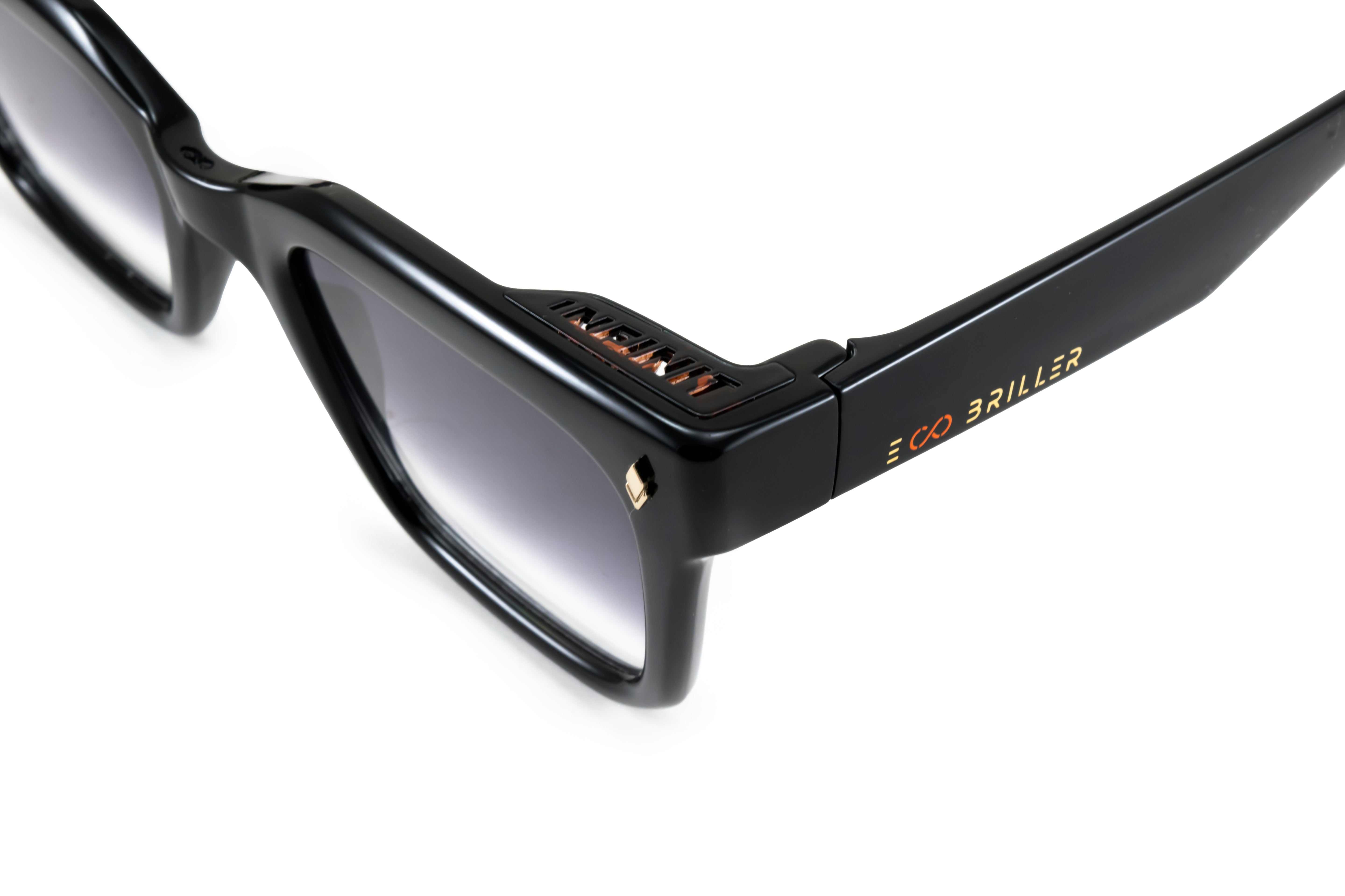 ÓCULOS DE SOL Jacobs Eco Briller - Preto Brilhante - Lente Horizonte