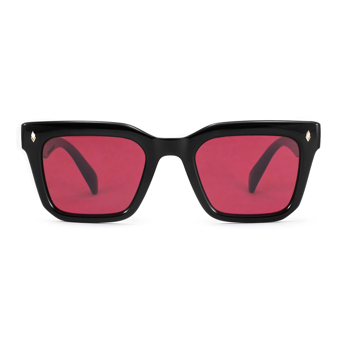 ÓCULOS DE SOL Jacobs Eco Briller - Preto Brilhante - Lente vermelho retrô
