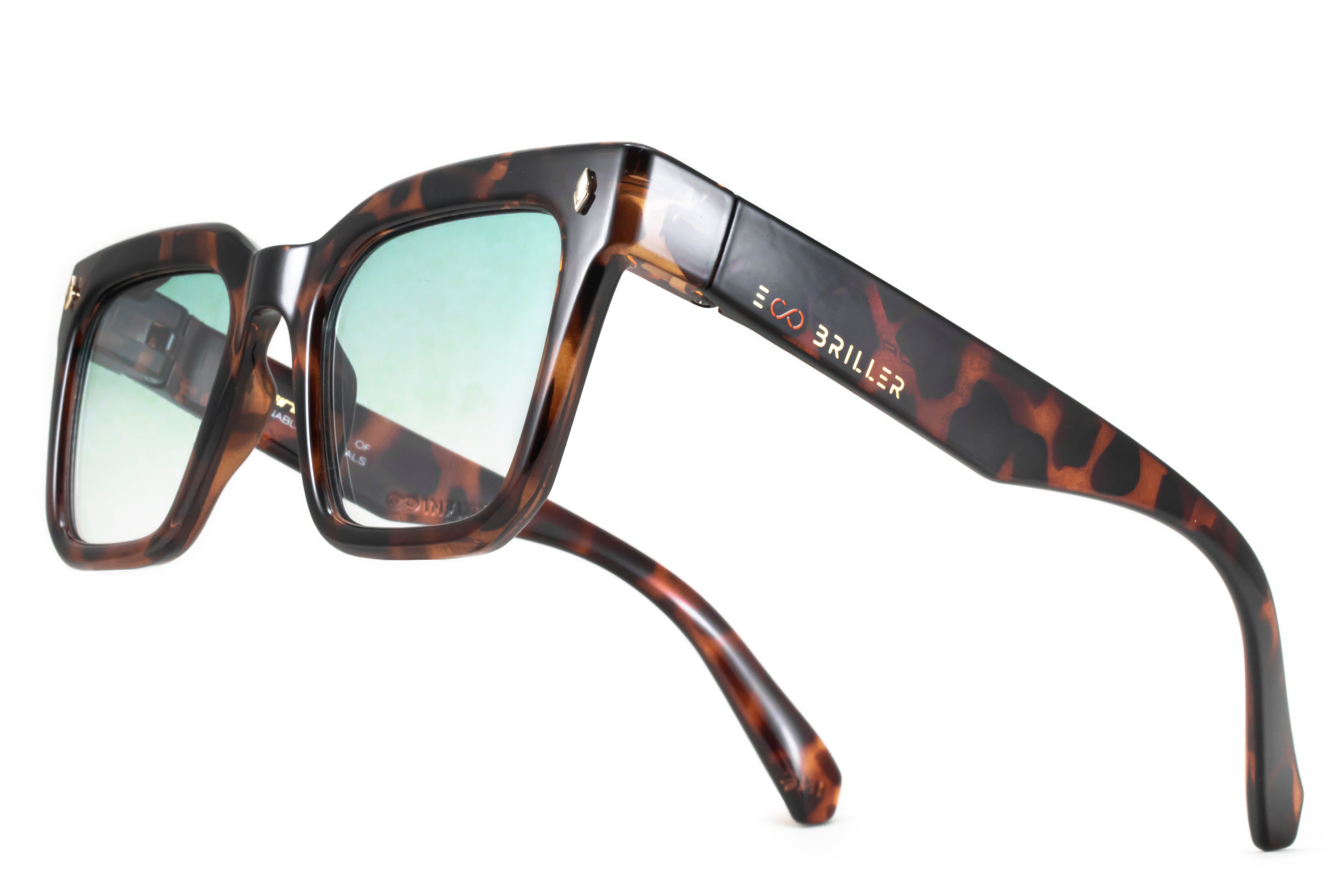 ÓCULOS DE SOL Jacobs Eco Briller - Tartaruga - Lente degradada verde