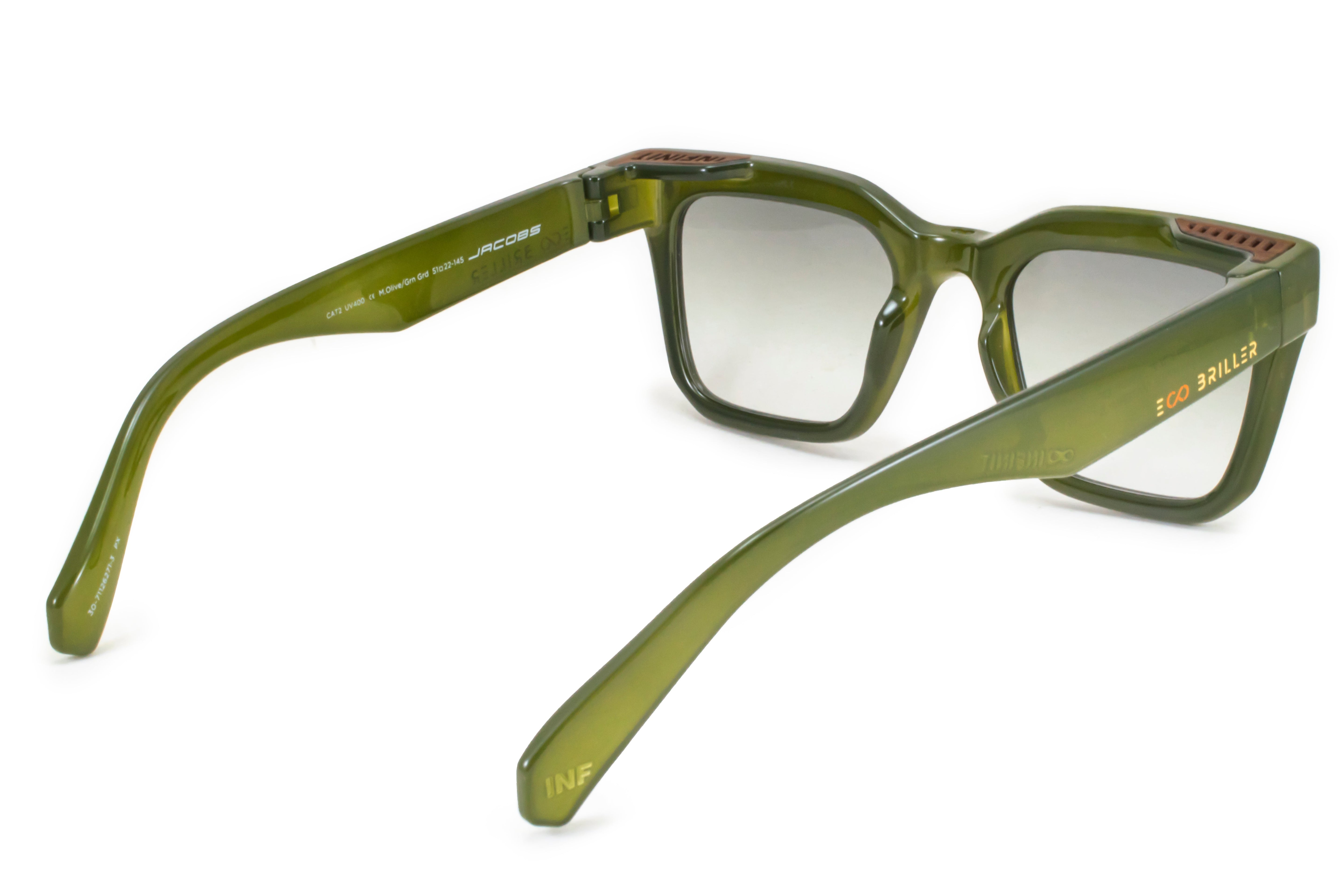 ÓCULOS DE SOL Jacobs Eco Briller - Verde Olive - Lente degradada verde