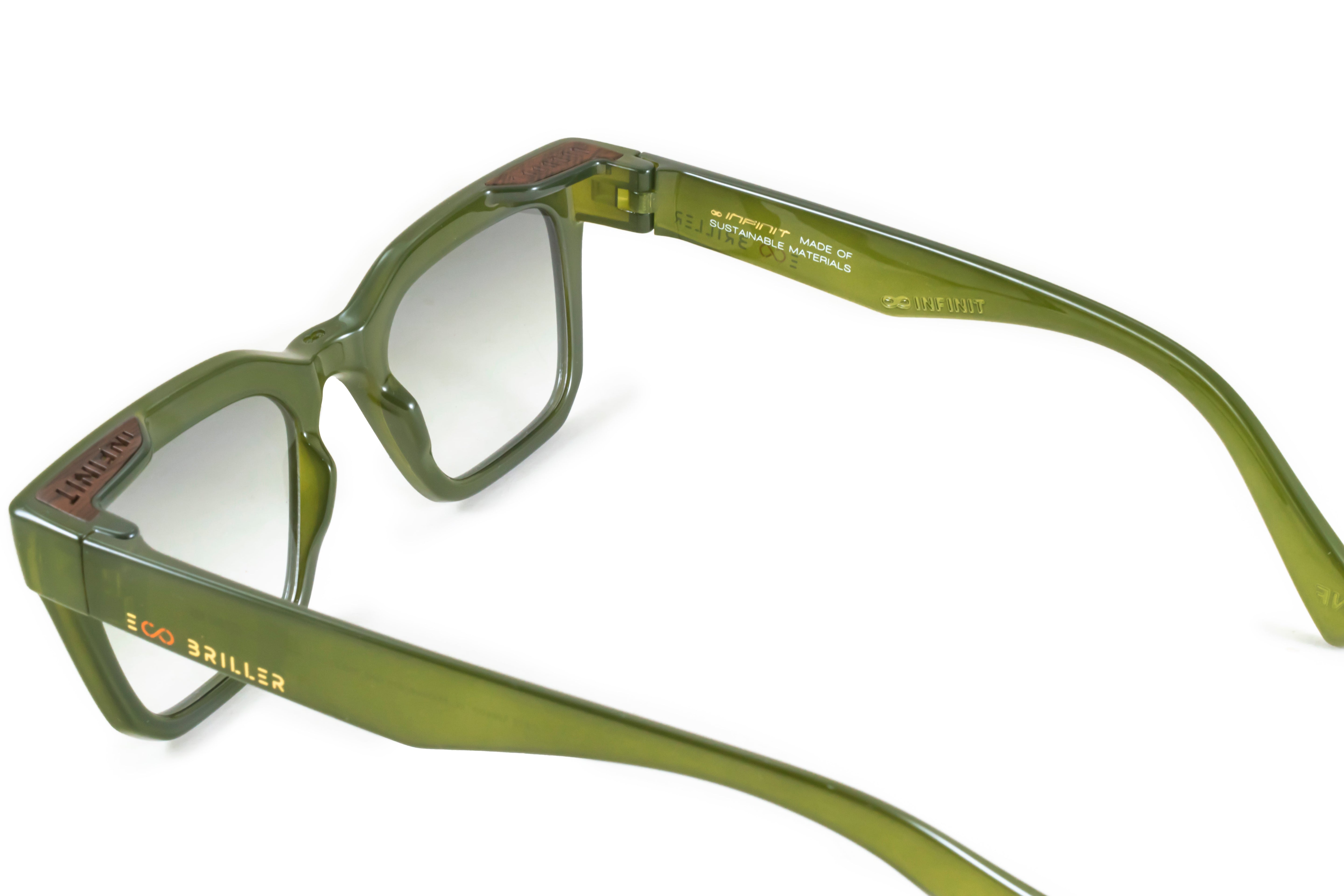 ÓCULOS DE SOL Jacobs Eco Briller - Verde Olive - Lente degradada verde