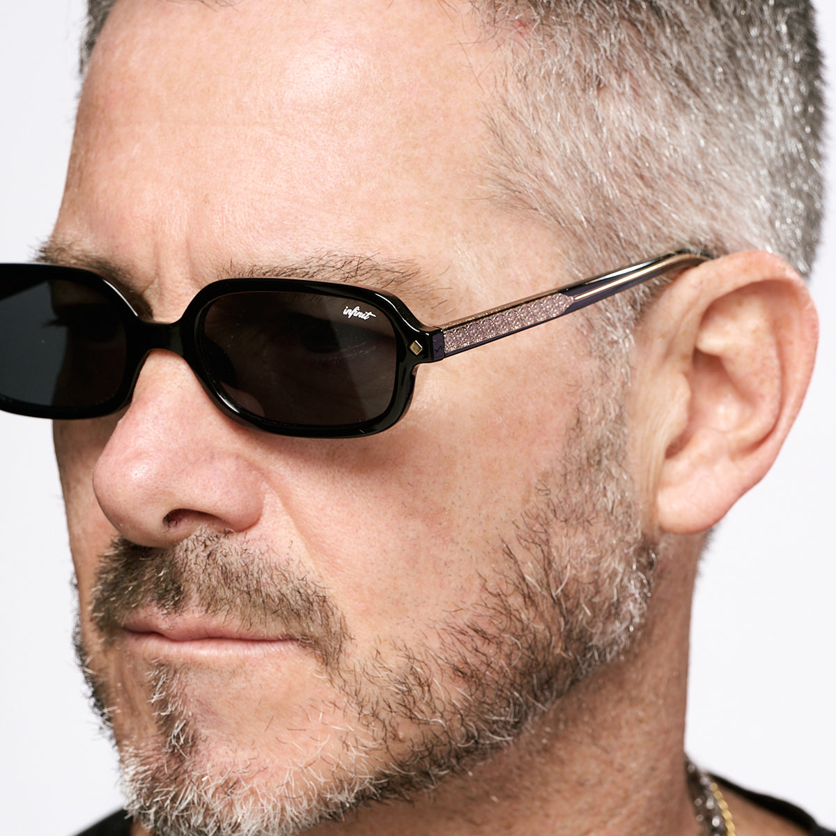 ÓCULOS DE SOL Karl - Preto Brilhante - Lente Cinza