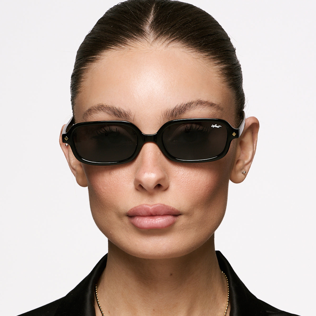 ÓCULOS DE SOL Karl - Preto Brilhante - Lente Cinza