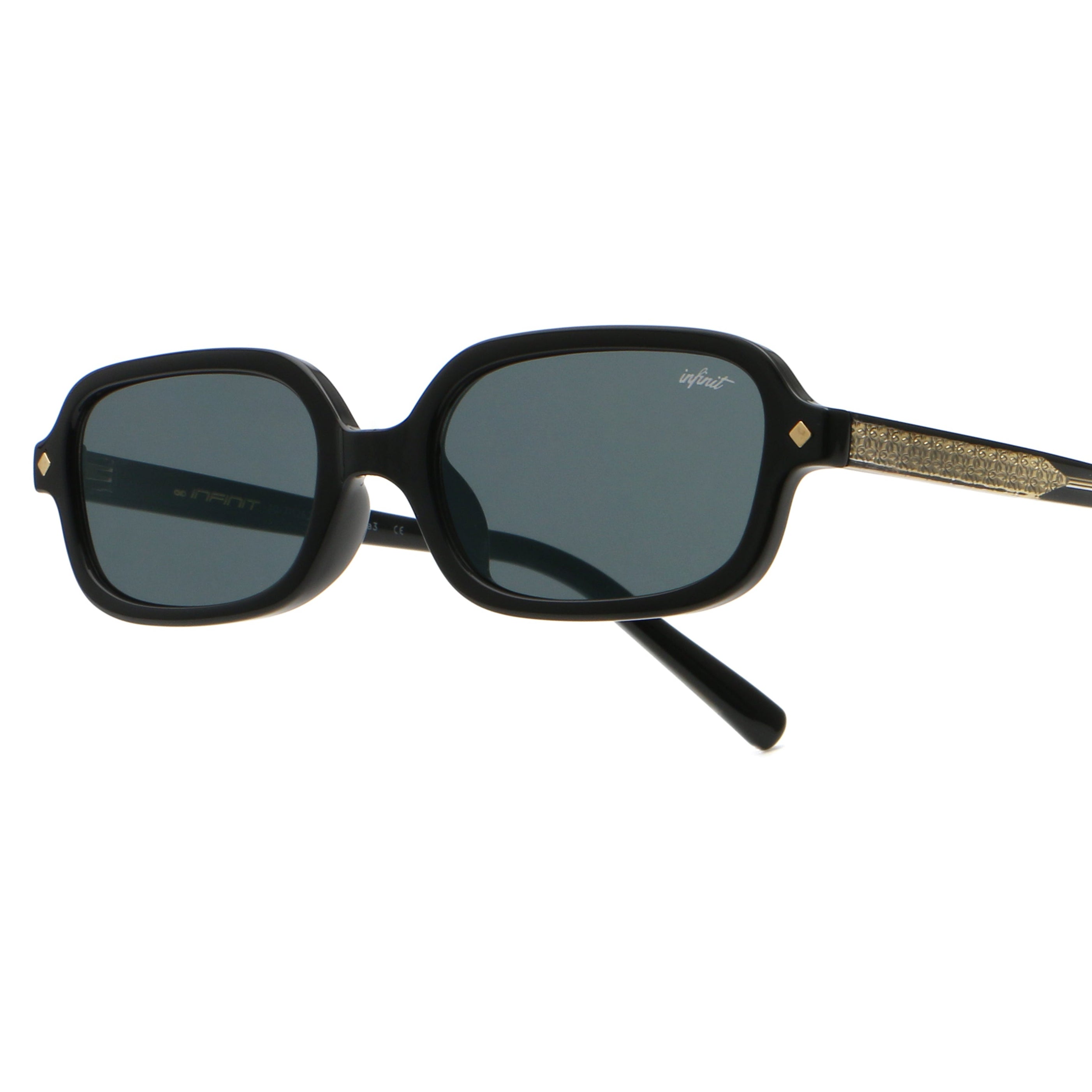 ÓCULOS DE SOL Karl - Preto Brilhante - Lente Cinza