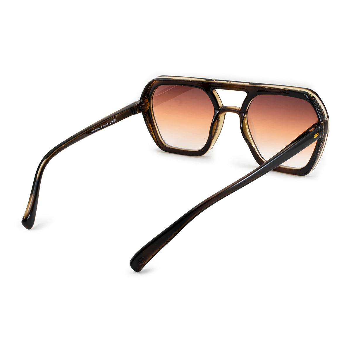 ÓCULOS DE SOL Lyon - Marrom Ouro - Lente Laranja