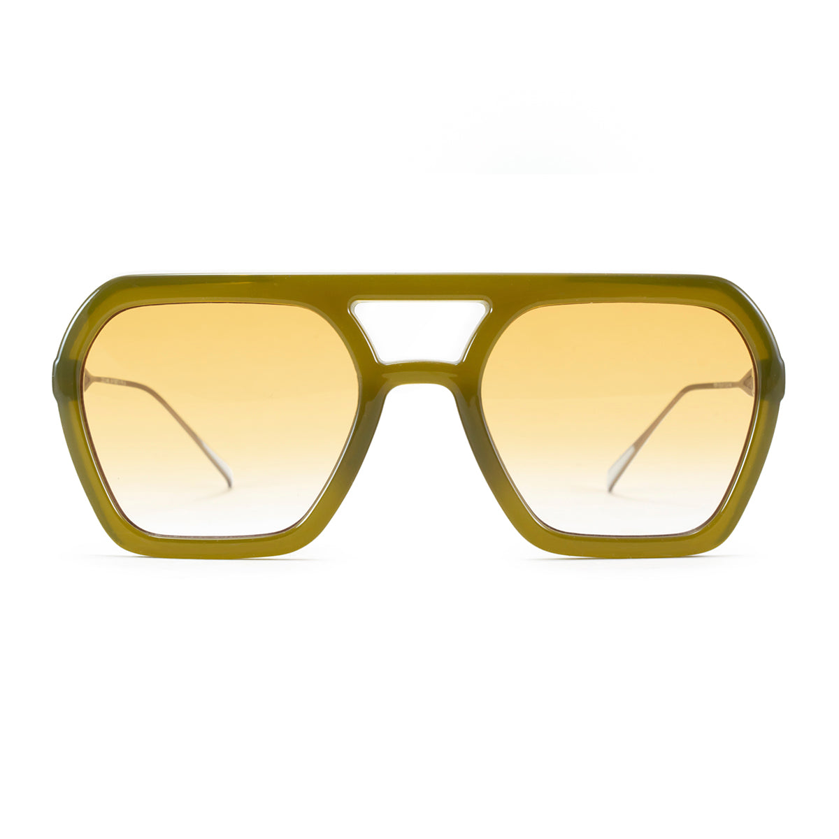 Óculos de sol Lyon Special Metal Edition - marrom leitoso - lente laranja degradada