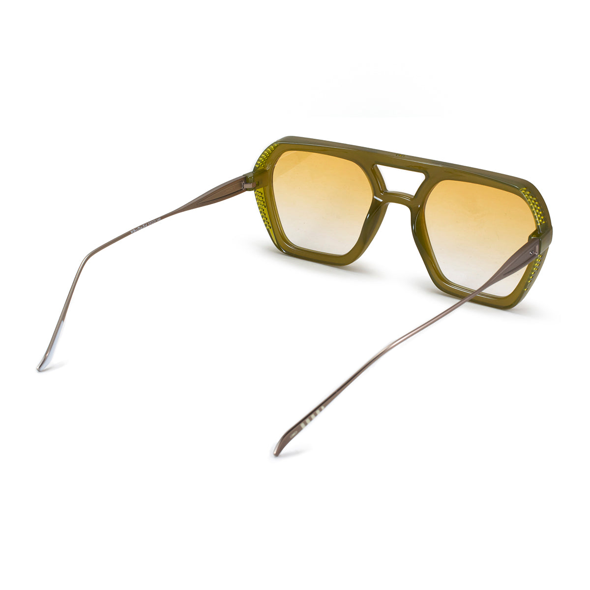 Óculos de sol Lyon Special Metal Edition - marrom leitoso - lente laranja degradada