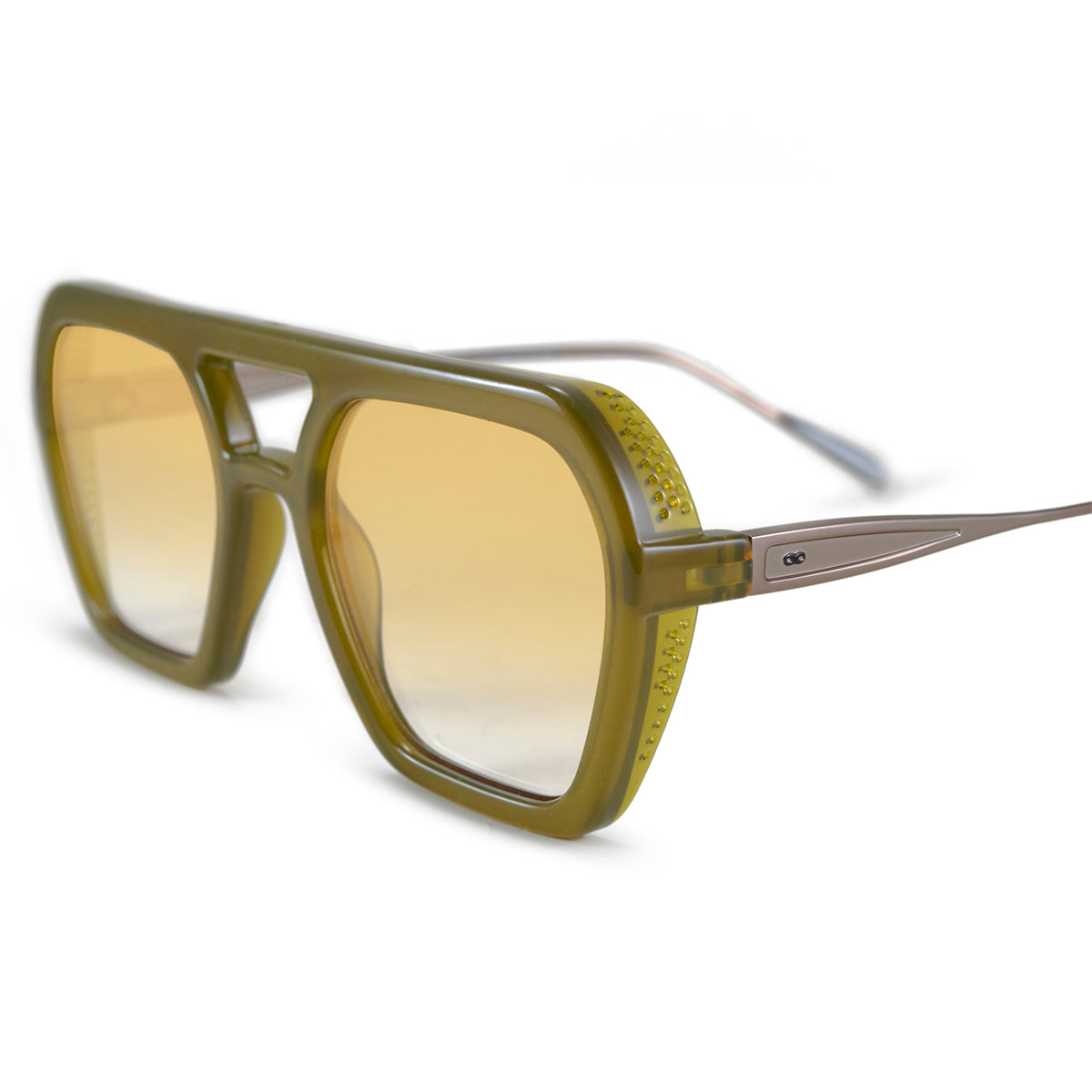 Óculos de sol Lyon Special Metal Edition - marrom leitoso - lente laranja degradada