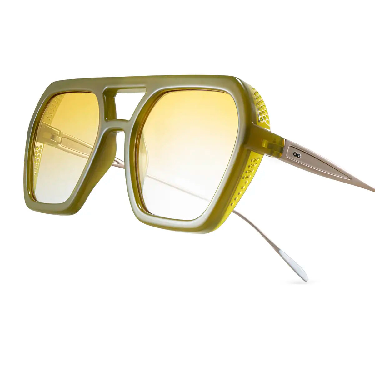 Óculos de sol Lyon Special Metal Edition - marrom leitoso - lente laranja degradada