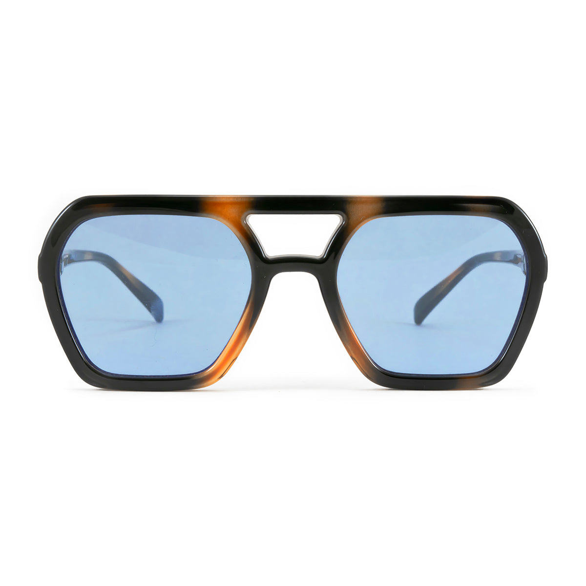 Óculos de sol Lyon - Tartaruga - Lente Retro Azul