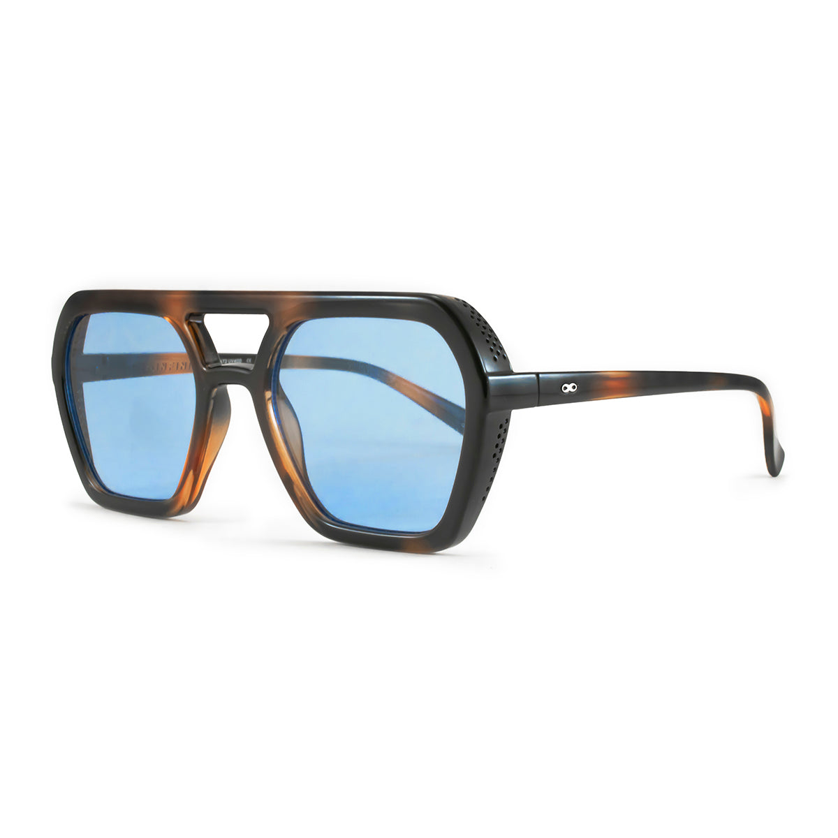 Óculos de sol Lyon - Tartaruga - Lente Retro Azul