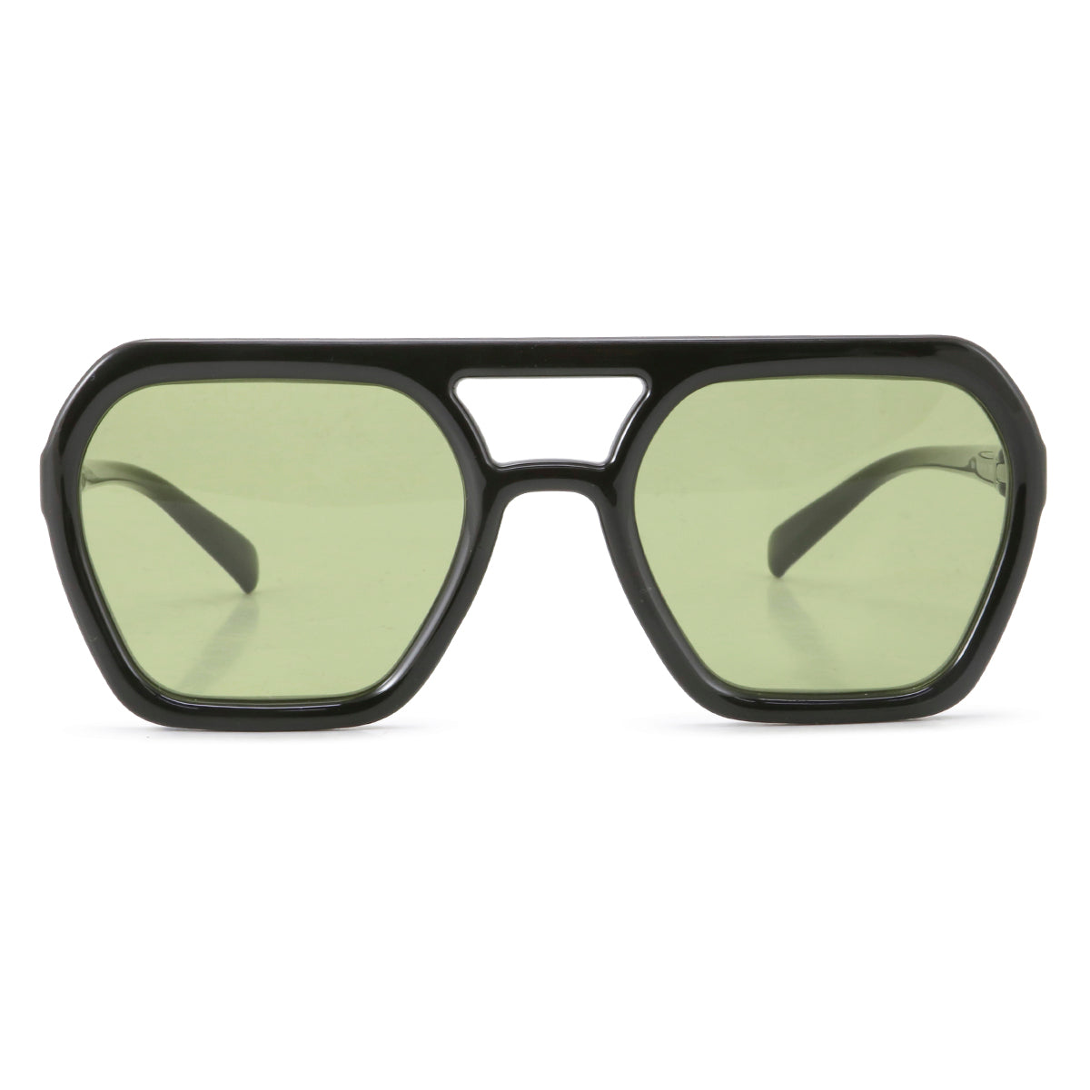 Óculos de Sol Lyon - Preto Brilhante - Lente Verde