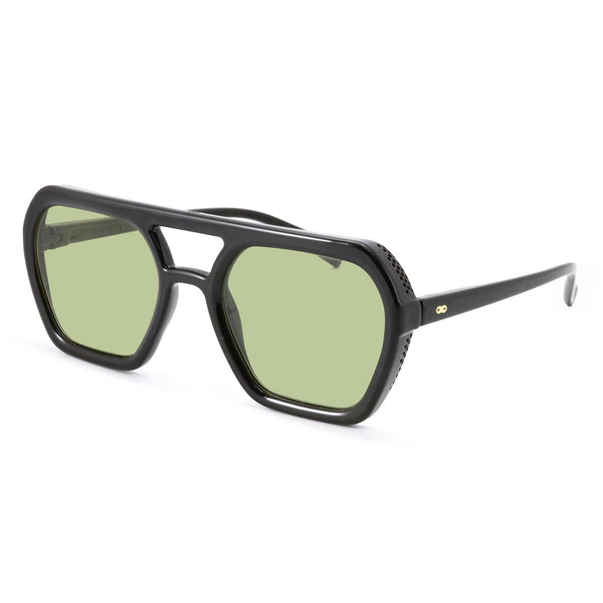 Óculos de Sol Lyon - Preto Brilhante - Lente Verde