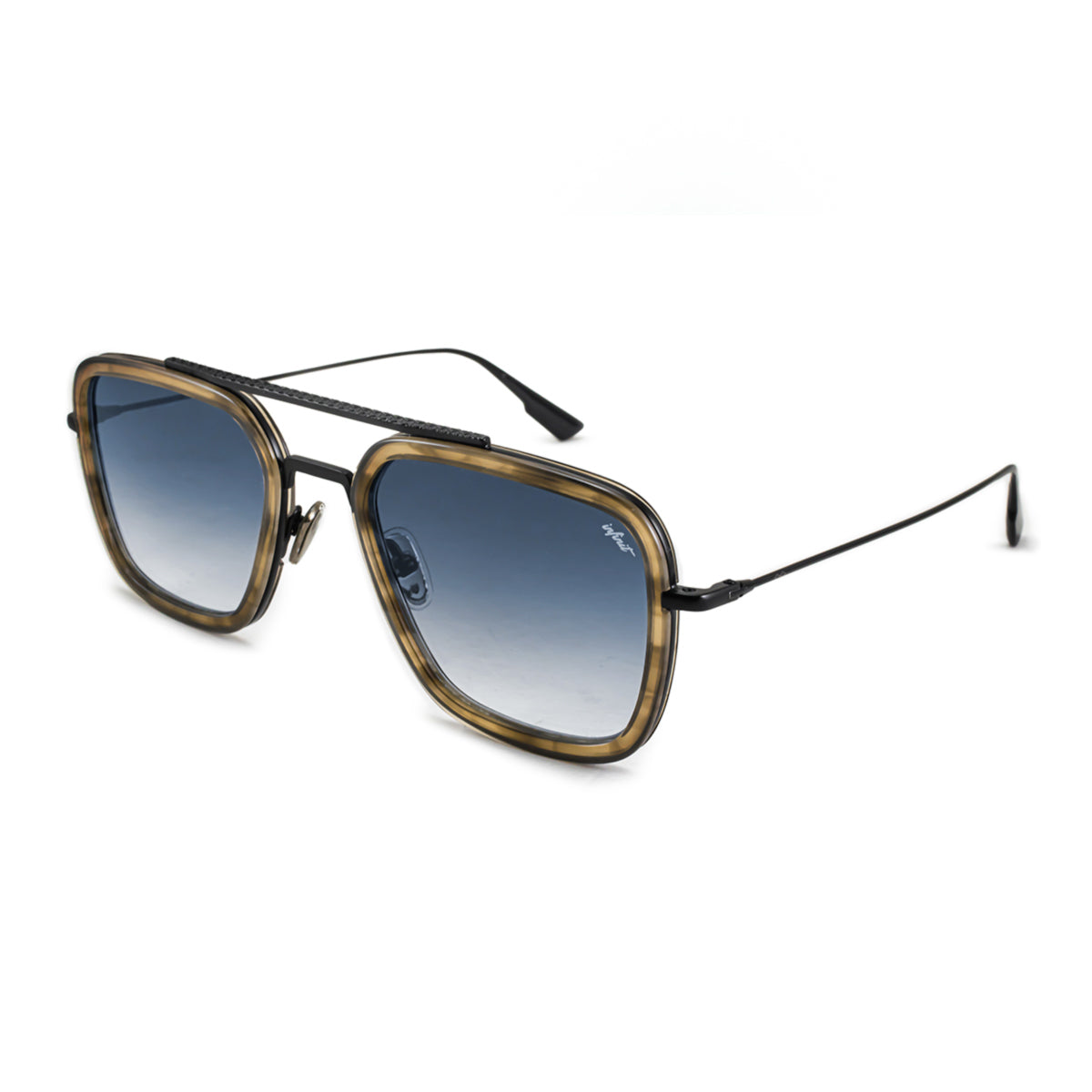 ÓCULOS DE SOL Montecarlo - Luxury Series - Tartaruga - Lente degradada Azul