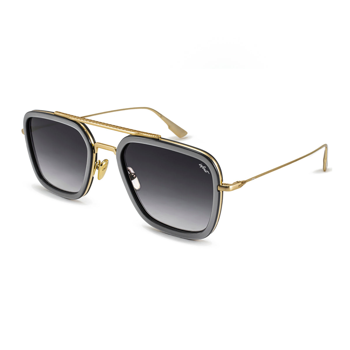 ÓCULOS DE SOL Montecarlo - Luxury Series - Cinza Pérola - Lente degradada cinza