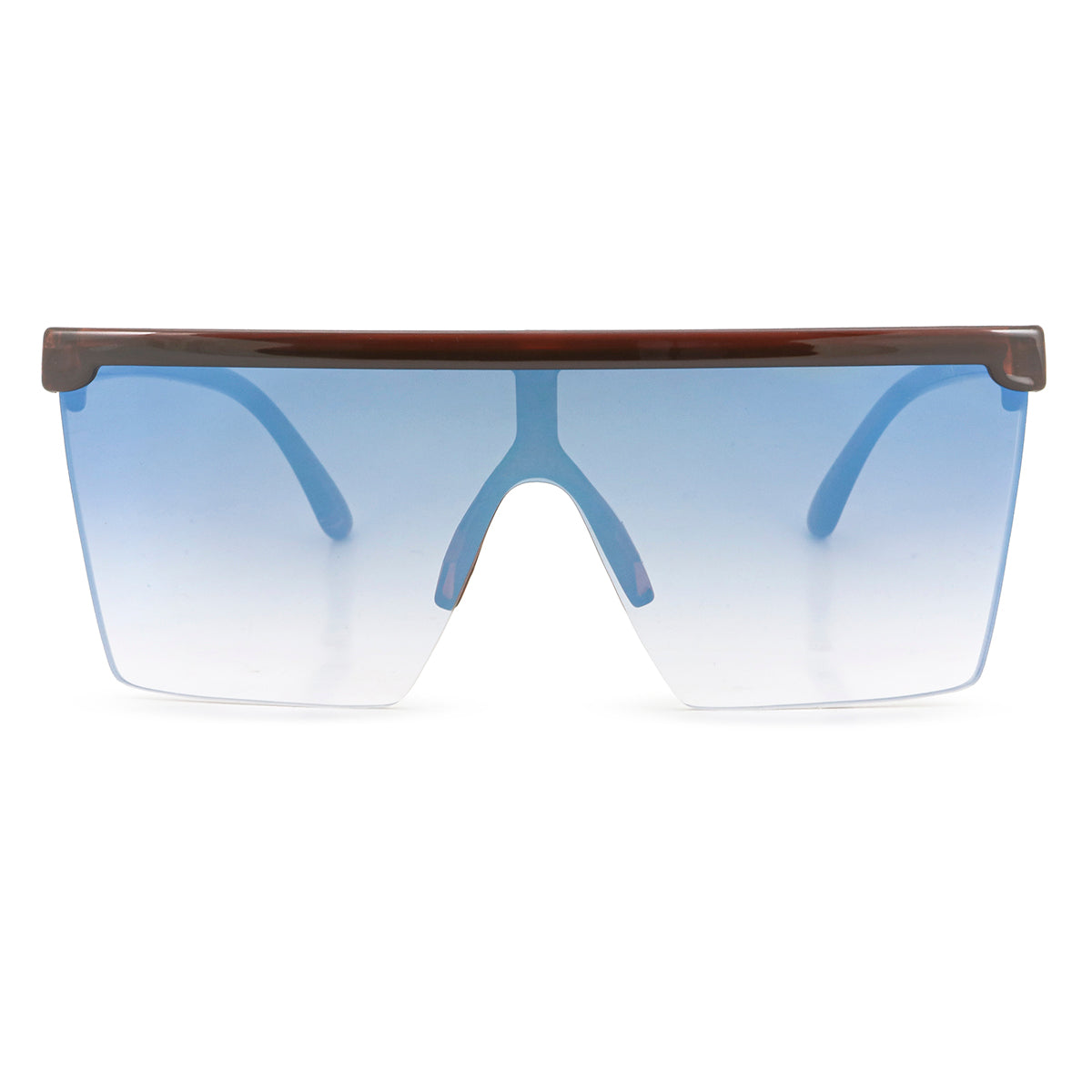 Óculos de sol Moscow - Chocolate - Lente gradiente azul clara espelhada