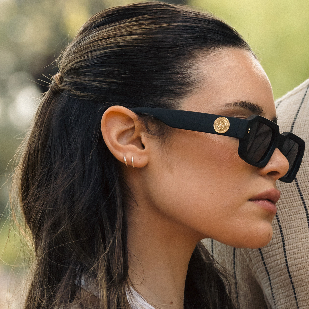 Óculos de sol Bronx Premium Series - Preto Fosco Uroboro - Lente Cinza