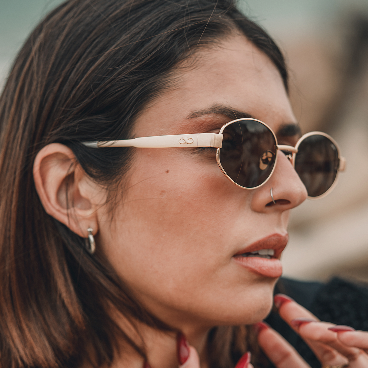 Óculos de sol Alaska - Ouro - Lente marrom