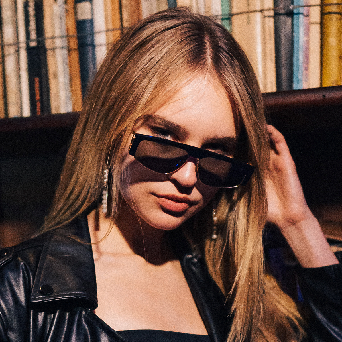 Óculos de sol Brooklyn - Luxury Series - Preto Brilhante - Lente Verde