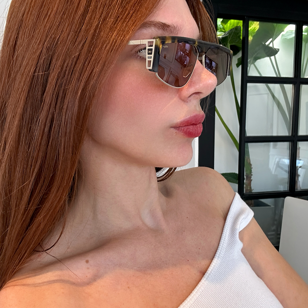 Óculos de sol Brooklyn - Luxury Series - Demi Verde - Lente Marrom