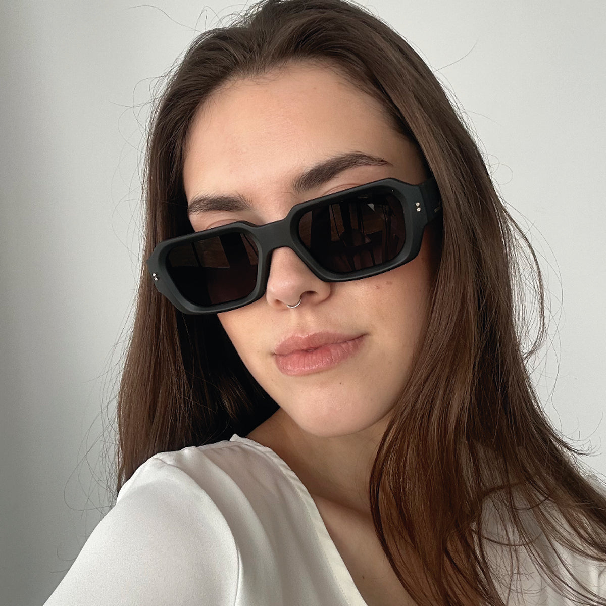 Óculos de sol Bronx - Preto Fosco - Lente Polarizada Cinza