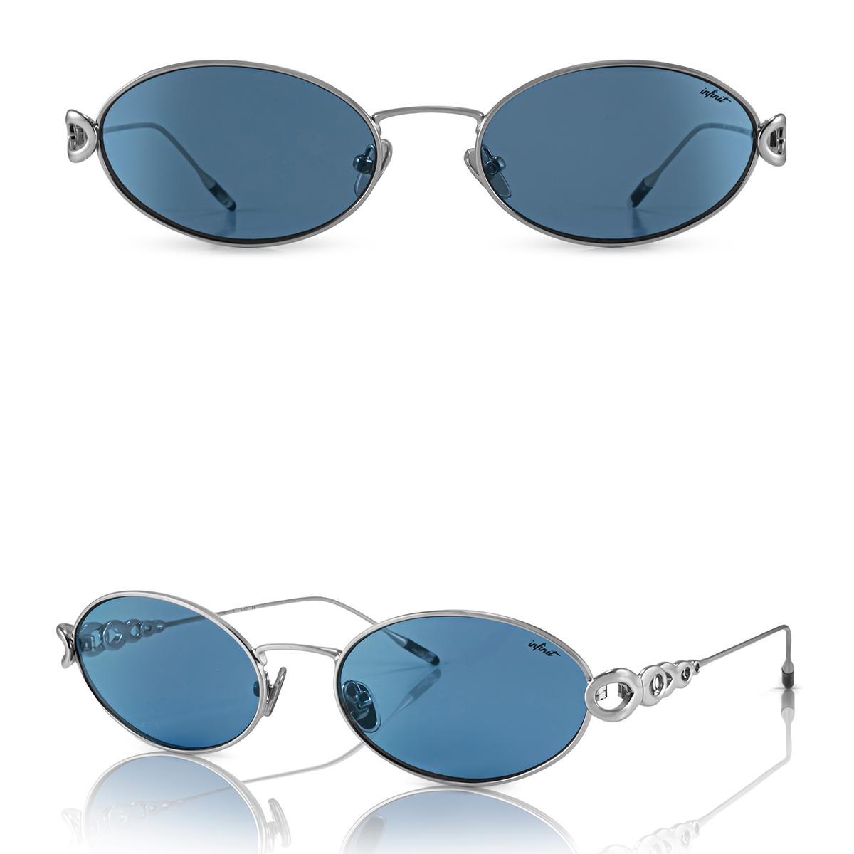 ÓCULOS DE SOL Namib - Prata - Lente Azul