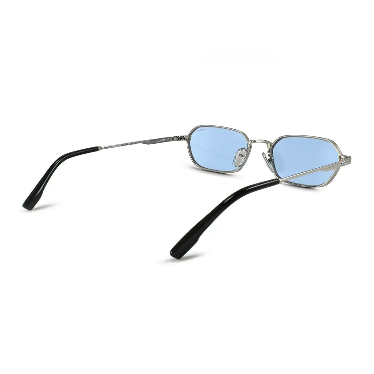 Óculos de sol Naoki - Prateada - Lente Azul