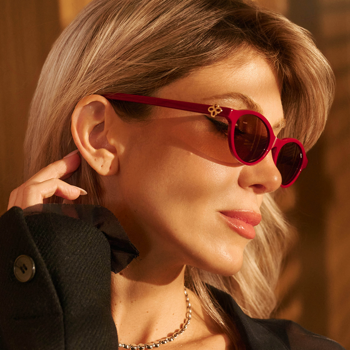 ÓCULOS DE SOL Naomi - Borgonha - Lente Marrom