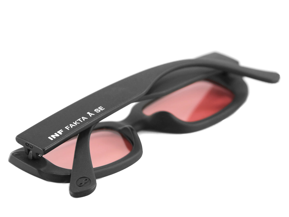 Óculos de sol New York - Preto fosco - lente rosa