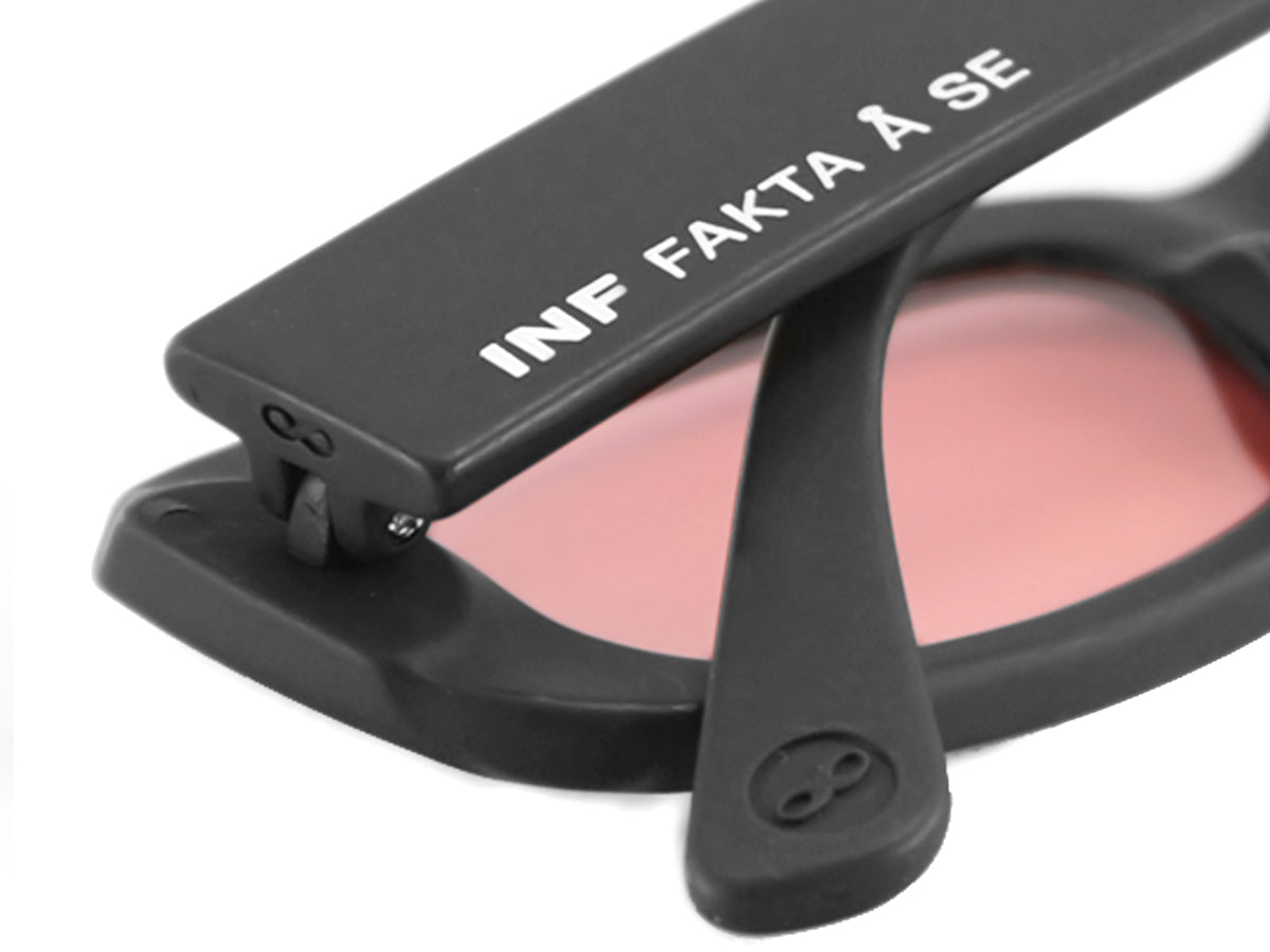 Óculos de sol New York - Preto fosco - lente rosa