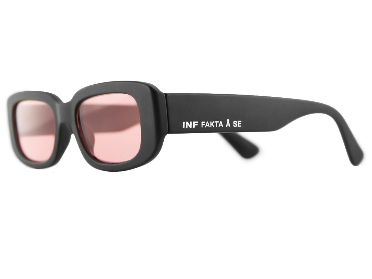 Óculos de sol New York - Preto fosco - lente rosa