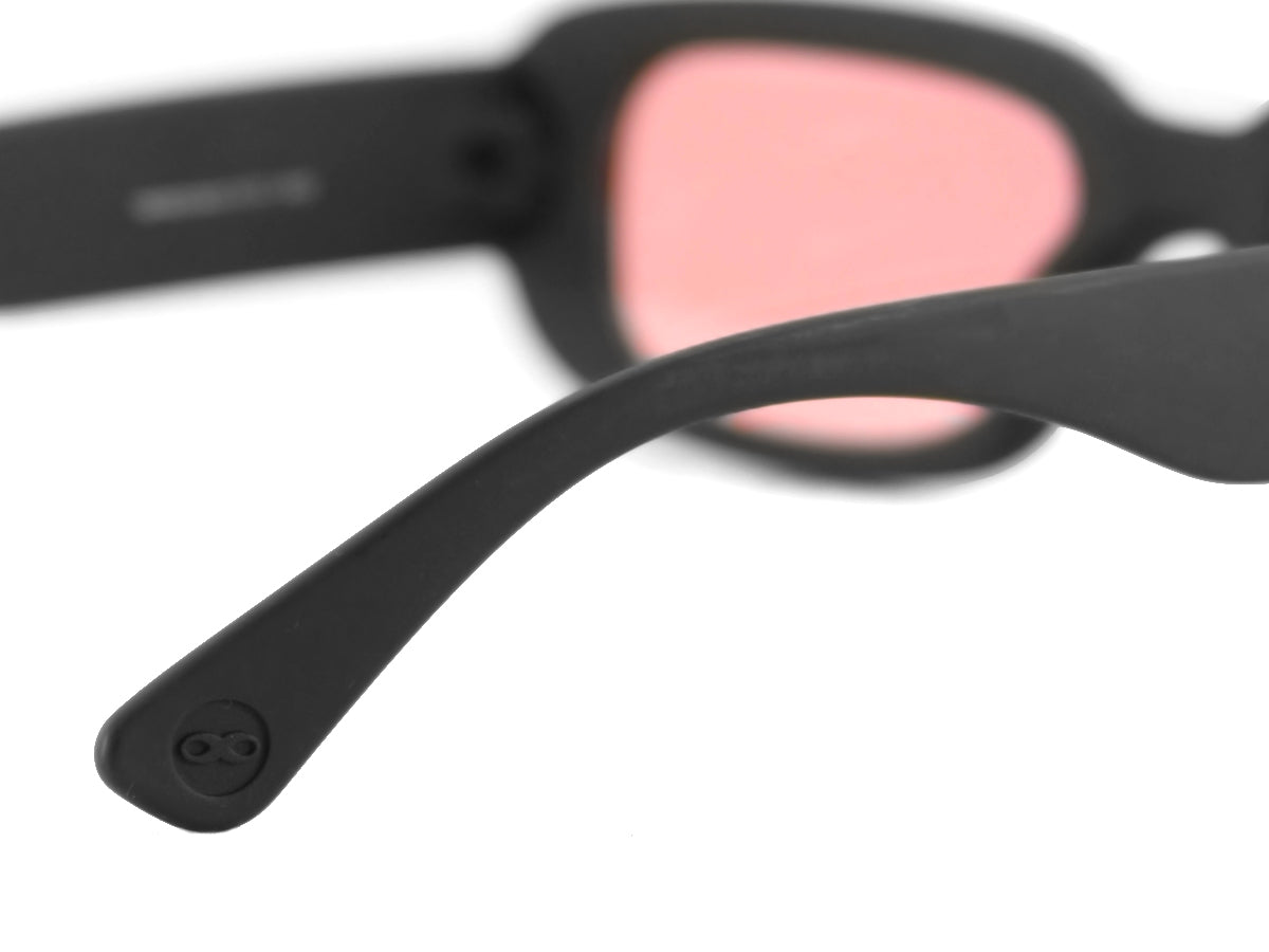 Óculos de sol New York - Preto fosco - lente rosa
