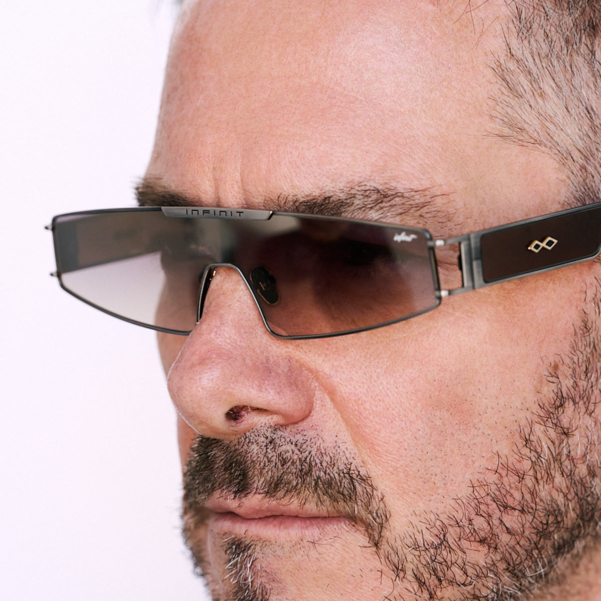 ÓCULOS DE SOL Panoramic - Prata - Lente Café Espelhada Degrade