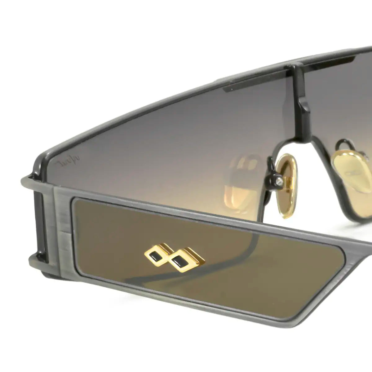 ÓCULOS DE SOL Panoramic - Prata - Lente Café Espelhada Degrade