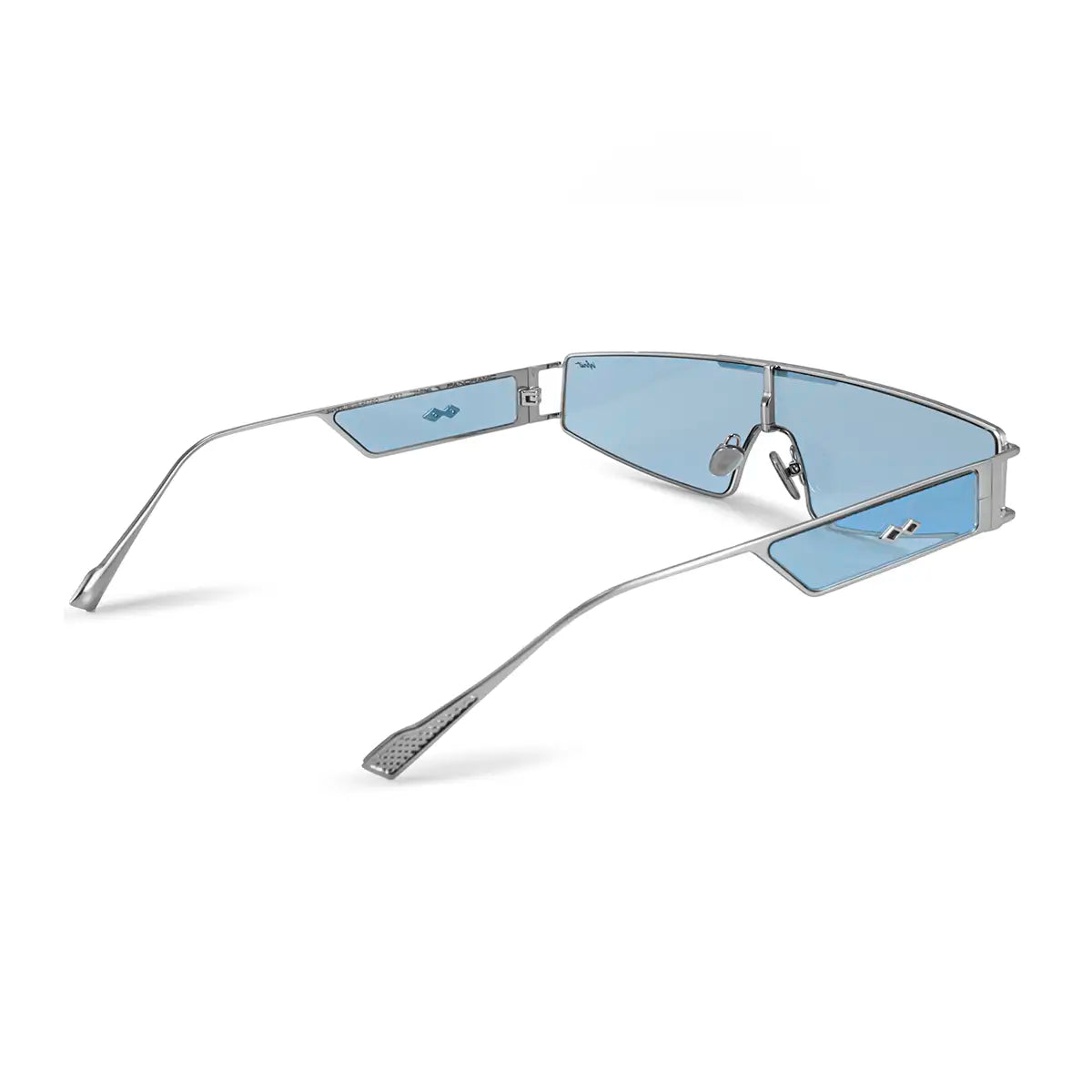 ÓCULOS DE SOL Panoramic - Prata - Lente Azul Retro