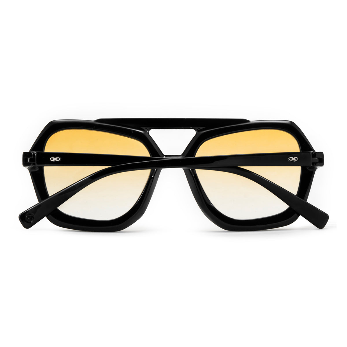 ÓCULOS DE SOL Tiger - Preto Brilhante - Lente Gradiente Laranja