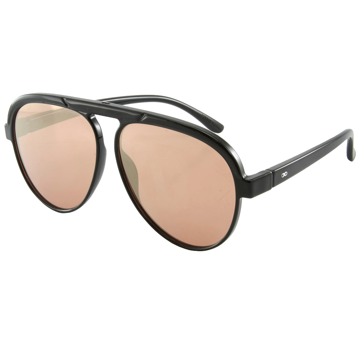 Óculos de sol Paris - Preto brilhante - Lente rosa espelhada