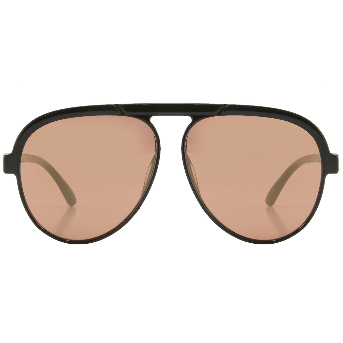 Óculos de sol Paris - Preto brilhante - Lente rosa espelhada