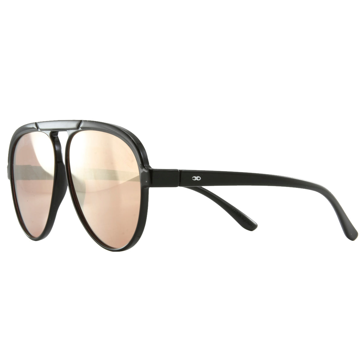 Óculos de sol Paris - Preto brilhante - Lente rosa espelhada