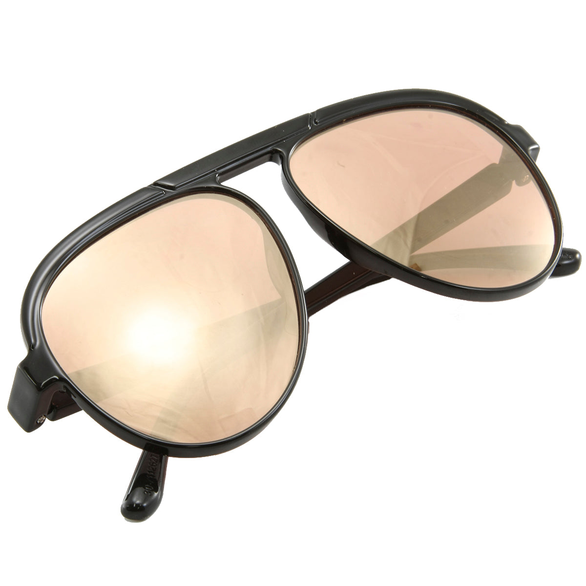 Óculos de sol Paris - Preto brilhante - Lente rosa espelhada